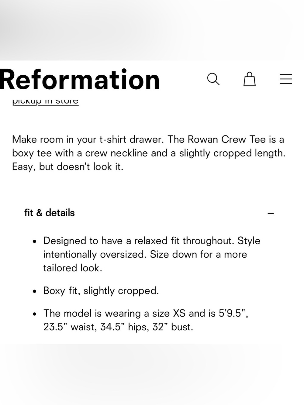 Reformation Rowan Crew Tee - Picture 4 of 4